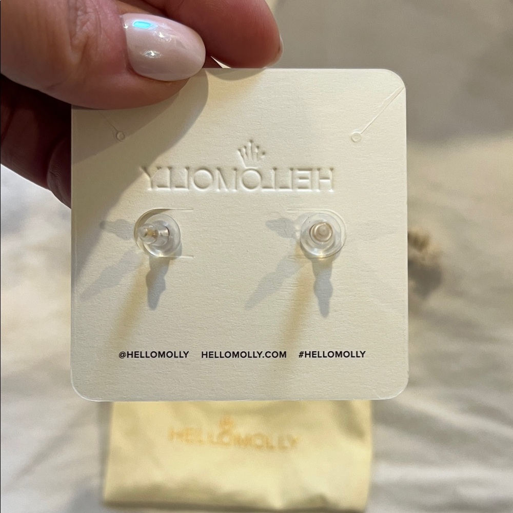 Hello Molly Gold Statement Earrings - Picture 3 of 4
